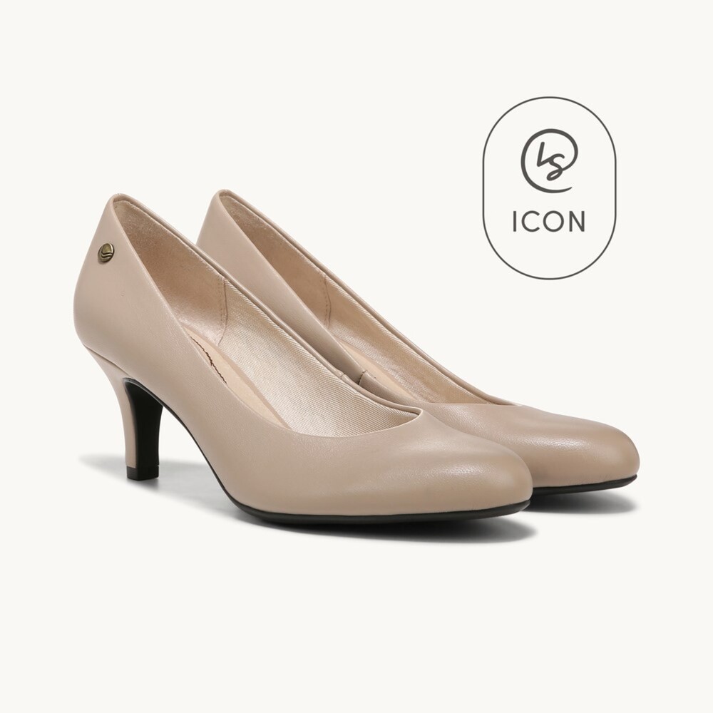 LIFESTRIDE Parigi Dress Pumps Taupe Beige Classic Old Money Norm SZ 12:NWT/Box